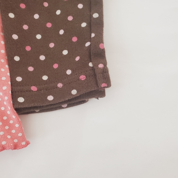 Bundle 4 Pair Gymboree 3T cotton leggings polka dot dog and owls - Picture 4 of 7